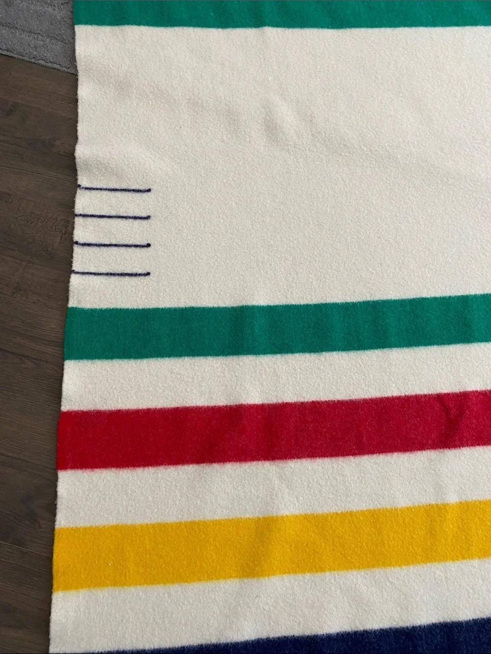 Hudson’s Bay Company Wool 4 Point Blanket Iconic Multi Striped Pattern Vintage